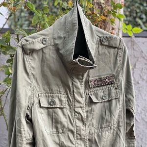 H&M L.O.G.G. green military shirt/jacket. Size 14 good condition.